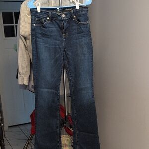 7 For All Mankind Dark Blue Straight Leg Jeans